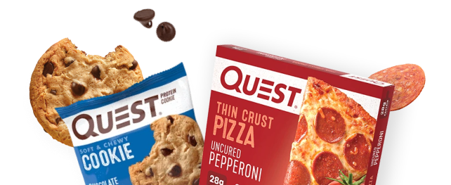 Quest Thin Crust Pizza and Cookie